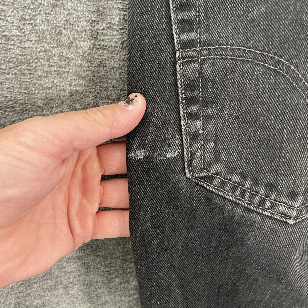 Levis 505 Jeans Mens 34x30 Gray Charcoal Wash Regular Straight Leg Denim Vintage